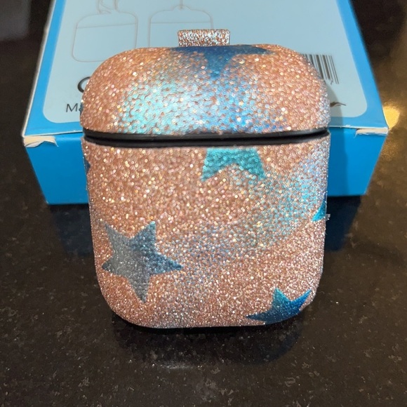Glitter AirPods Case Pink Blue Sparkle Vibes - Brand New - Picture 2 of 5